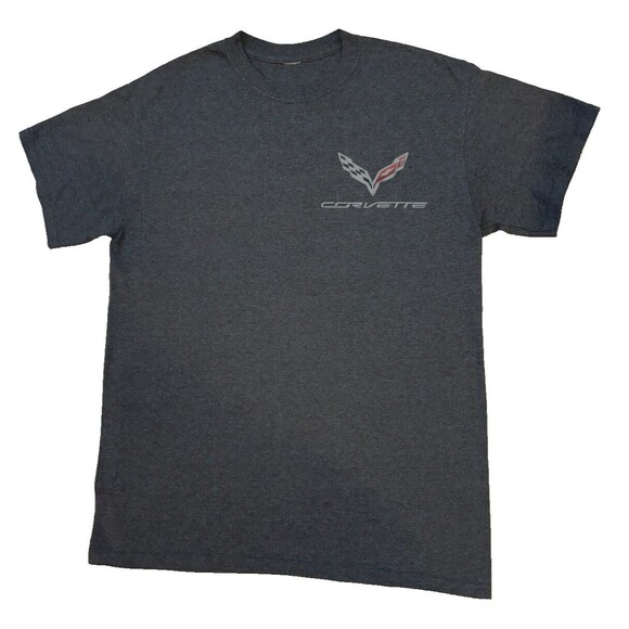 Corvette graphic t-shirt, charcoal gray, great pre-loved condition, men's size L - Picture 1 of 7